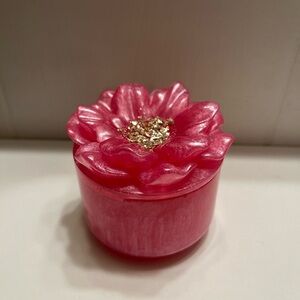 Handmade Red Resin Floral Jar